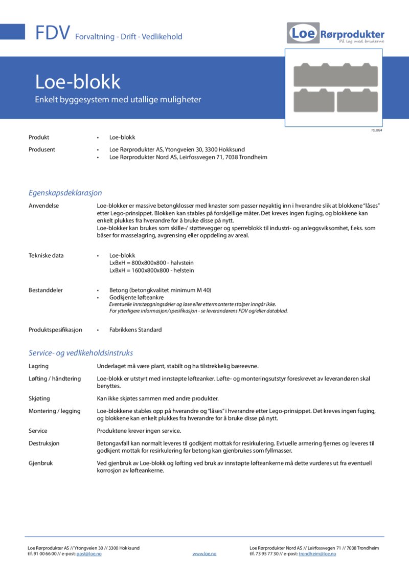 FDV_Loe Blokk_Loe Rørprodukter
