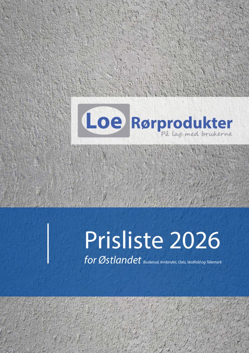Loe Rørprodukter_Prisliste Østlandet