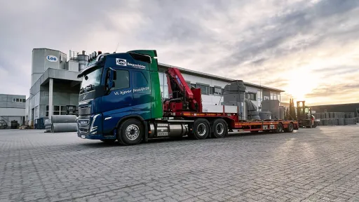 Loe Rørprodukter - fossilfri transport til byggeplass
