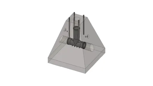 Loe Rørprodukter_SKISSE-3D_Mastefundament