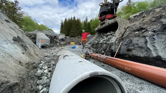 Loe Rørprodukter - flerrørsgrøft i Østfold med miljøfokus