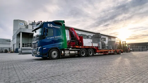 Loe Rørprodukter - fossilfri transport til byggeplass