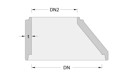 Loe Rørprodukter_Skisse-2D_Kjegle_E