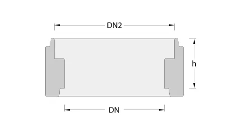 Loe Rørprodukter_Skisse-2D_Overgangsring