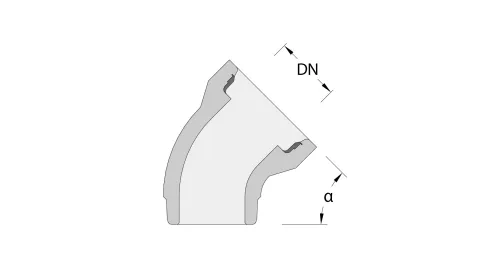 Loe Rørprodukter_Skisse-2D_ig Bend-Mufferør