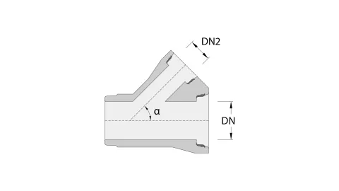 Loe Rørprodukter_Skisse-2D_ig Grenrør-Mufferør