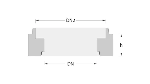 Loe Rørprodukter_Skisse-2D_ig Overgangsring