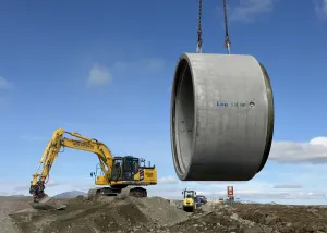 Loe Rørprodukter - Flybekken Valdres lavkarbonbetong 80