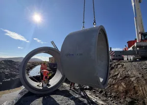 Loe Rørprodukter - Flybekken Valdres lavkarbonbetong 80