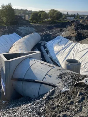 Loe Rørprodukter - VA-løsning med Fossli maskin i Trondheim