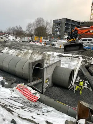 Loe Rørprodukter - VA-løsning med Fossli maskin i Trondheim