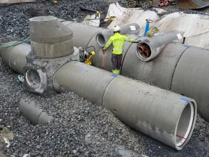 Loe Rørprodukter - VA-løsning med Fossli maskin i Trondheim