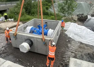 Loe Rørprodukter - stor firkantkum til FV353 Bamble kommune