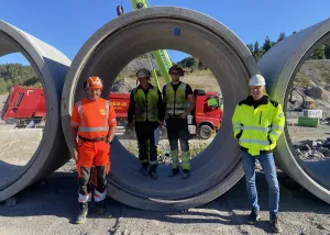 Loe Rørprodukter - rørlegging igT-Falsrør på E18