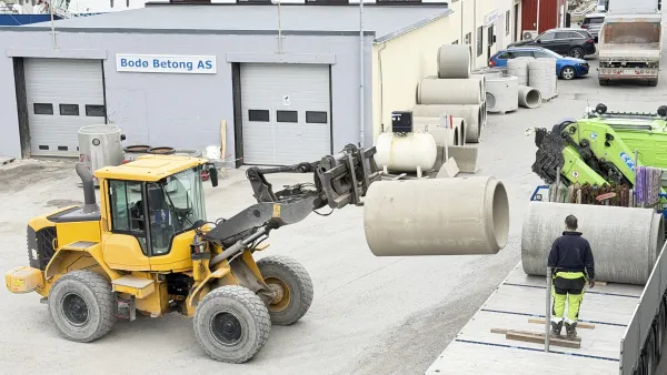 Bodø Betong Lager og lasting av betongrør