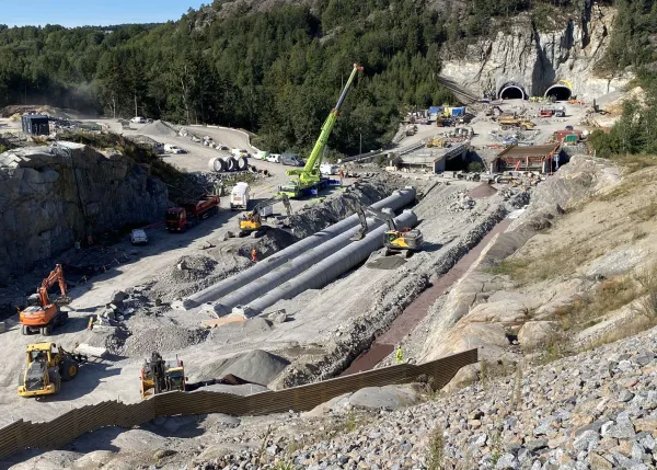 Loe Rørprodukter - rørlegging igT-Falsrør på E18